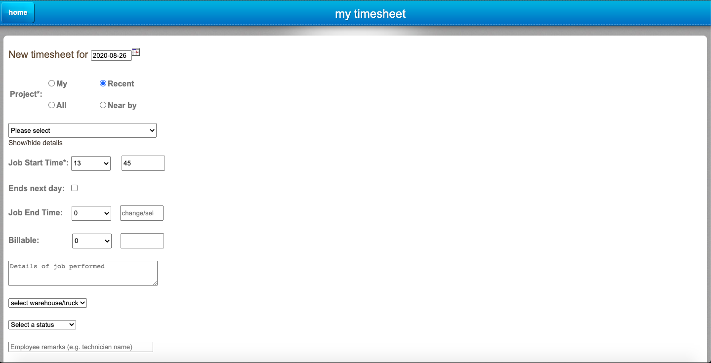 Technician Timesheets Technician Timesheets